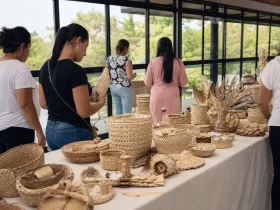 artesanato com fibra de bananeira