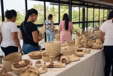 artesanato com fibra de bananeira