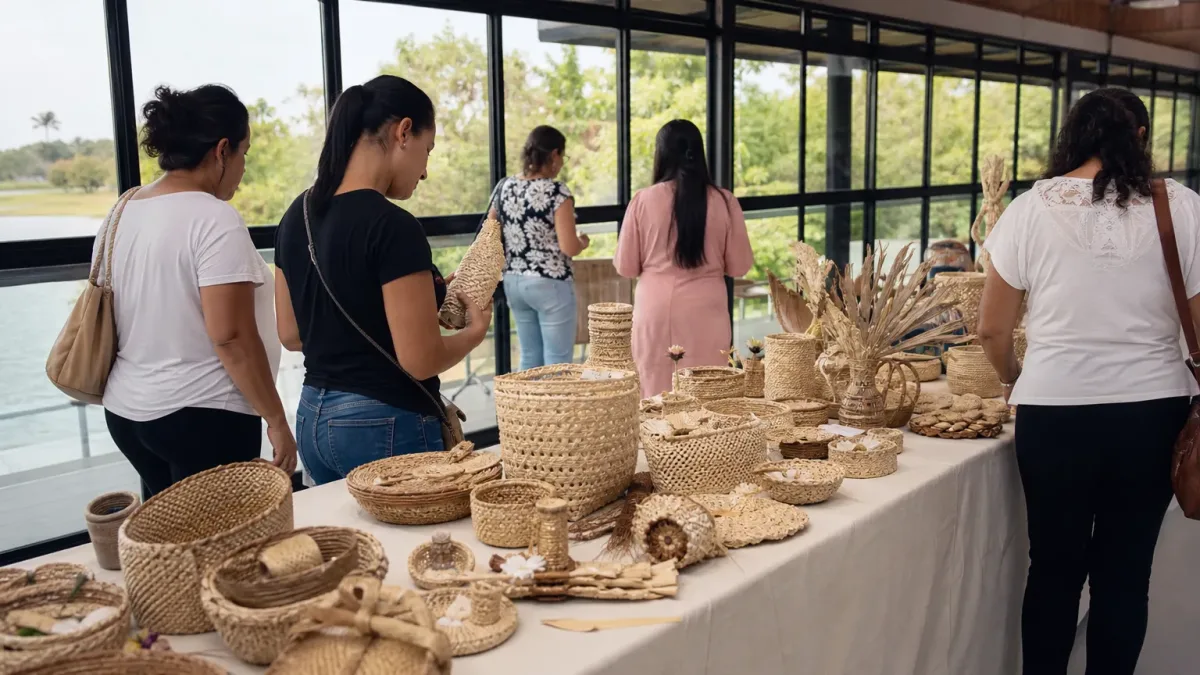 artesanato com fibra de bananeira
