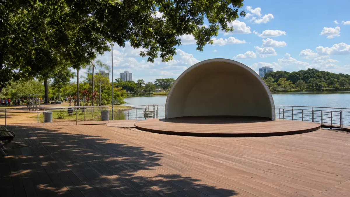 concha acústica no Lago Municipal